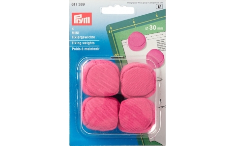 611389 Prym Фиксирующие гири MINI 30 мм розовые (4шт)