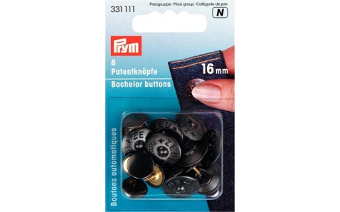 331111 Prym Кнопки "холостяк"с острым стержнем d16mm (4шт)