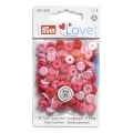 393600 Prym Love Кнопки"Color Snaps Mini"круглые с имитацией стежка 9мм (36шт.)