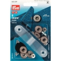 622239 Prym Кнопки "Jeans" состаренная латунь/белый (6шт) 17мм