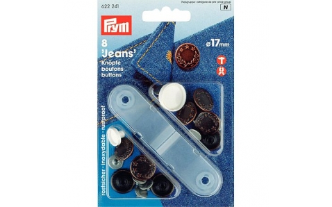 622241 Prym Кнопки "Jeans" состаренная медь 17мм