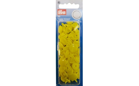 393107 Prym Кнопки "Color Snaps" круглые желтые 12,4 мм 30 шт.