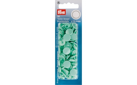 393119 Prym Кнопки "Color Snaps" круглые, цвет мяты 12,4 мм 30 шт.