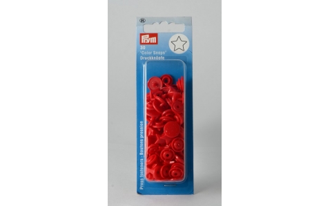 393238 Prym Кнопки "Color Snaps" звезда красный 12,4 мм 30 шт.