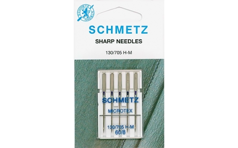130/705H Иглы Schmetz микротекс  №60 по 5шт(VAS)